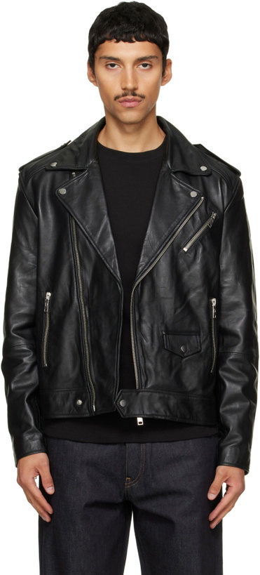 Photo: Deadwood Black River Leather Biker Jacket