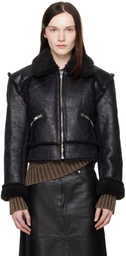 Stand Studio Black Nyrah Faux-Leather Jacket