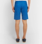 Massimo Alba - Slim-Fit Watercolour-Dyed Cotton-Corduroy Shorts - Men - Blue