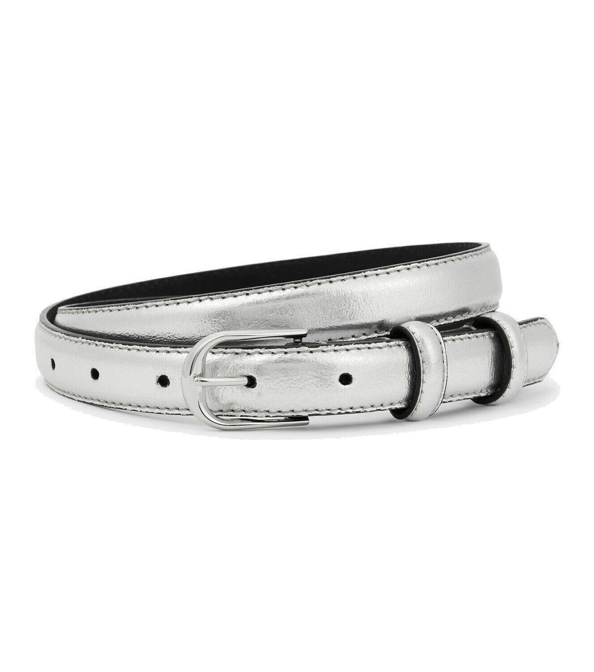 【Nili Lotan】 Jane 20mm snake-effectレザーベルト Jane 20mm snake-effect leather belt in brown - Nili Lotan