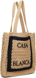 Casablanca Beige Raffia Tote