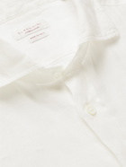 INCOTEX - Garment-Dyed Linen Shirt - White - EU 42