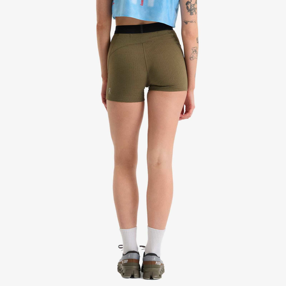 ON Women's x Pleasures x The Loop Short Tights in Olive