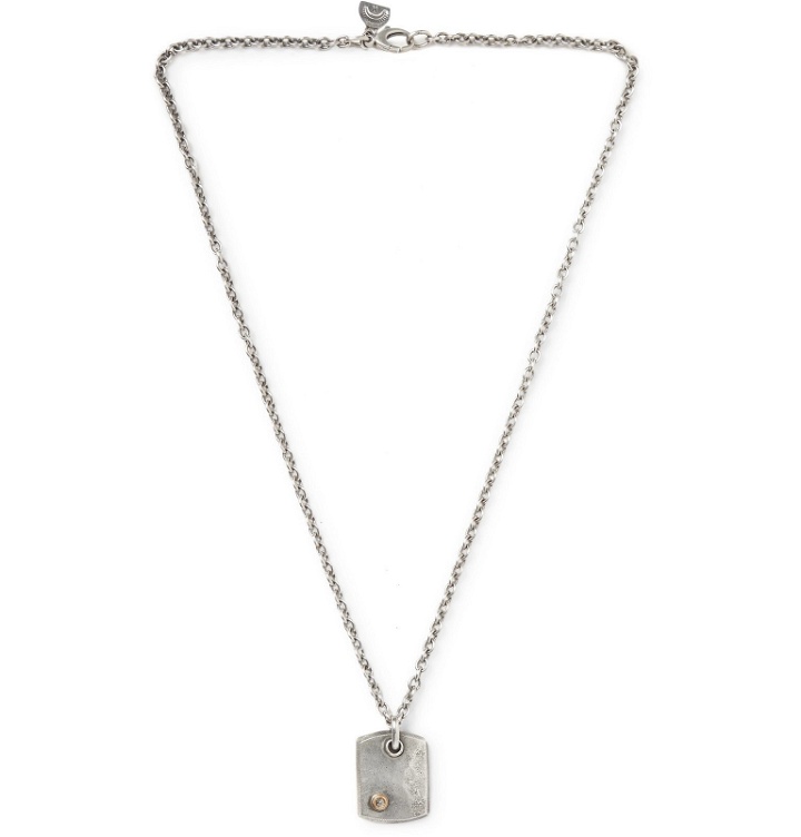 Photo: Peyote Bird - Sterling Silver, 14-Karat Gold and Diamond Necklace - Silver