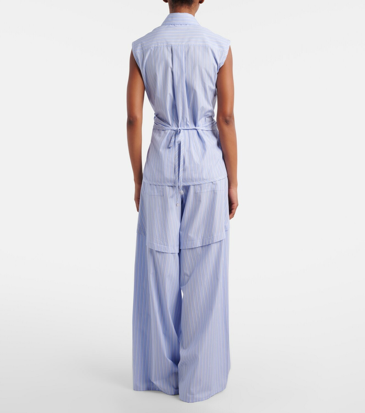 Loewe Paula's Ibiza striped cotton poplin wide-leg pants