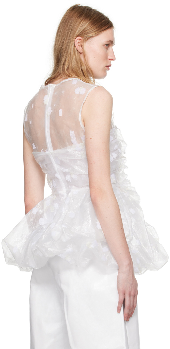 Cecilie Bahnsen White Gianna Top