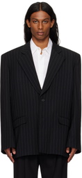 LGN Louis Gabriel Nouchi Black Single Breasted Oversized Blazer