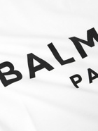 Balmain - Logo-Print Cotton-Jersey T-Shirt - White