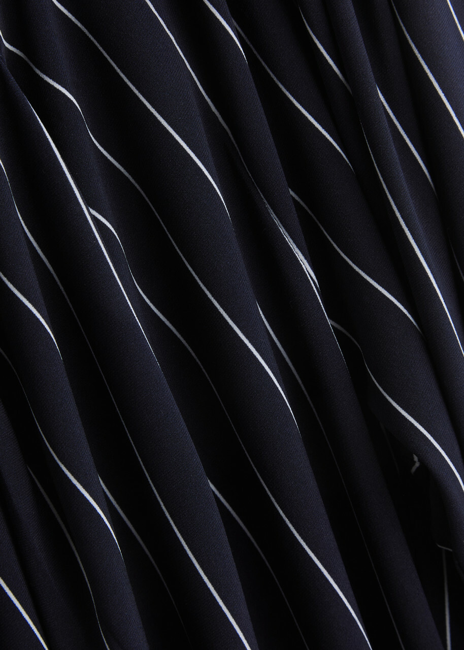 Norma Kamali Striped Stretch-jersey Trousers Navy