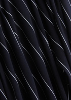 Norma Kamali Striped Stretch-jersey Trousers Navy