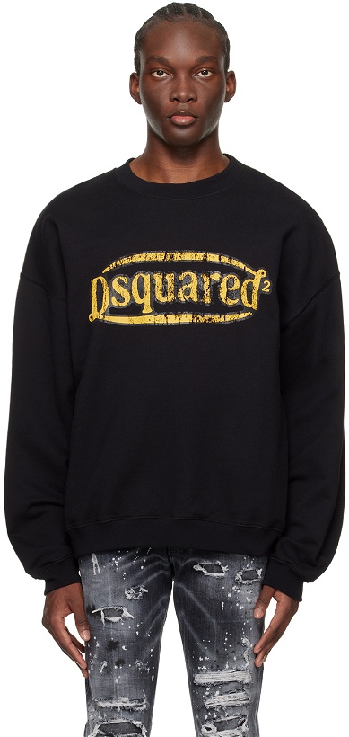 Photo: Dsquared2 Black Printed Sweatshirt
