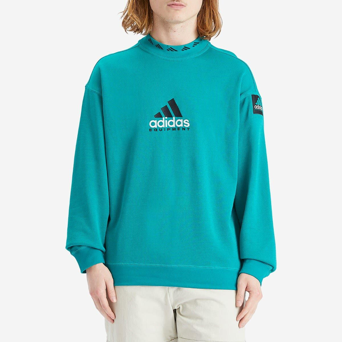 Adidas Men's EQT Reflect Crew Sweat in Equipment Green