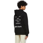 Palm Angels Black Paris Sprayed Logo Hoodie