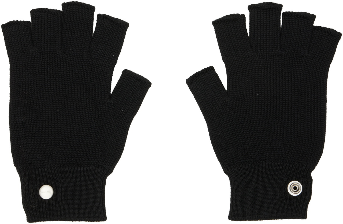 Rick Owens Black Tower Fingerless Gloves