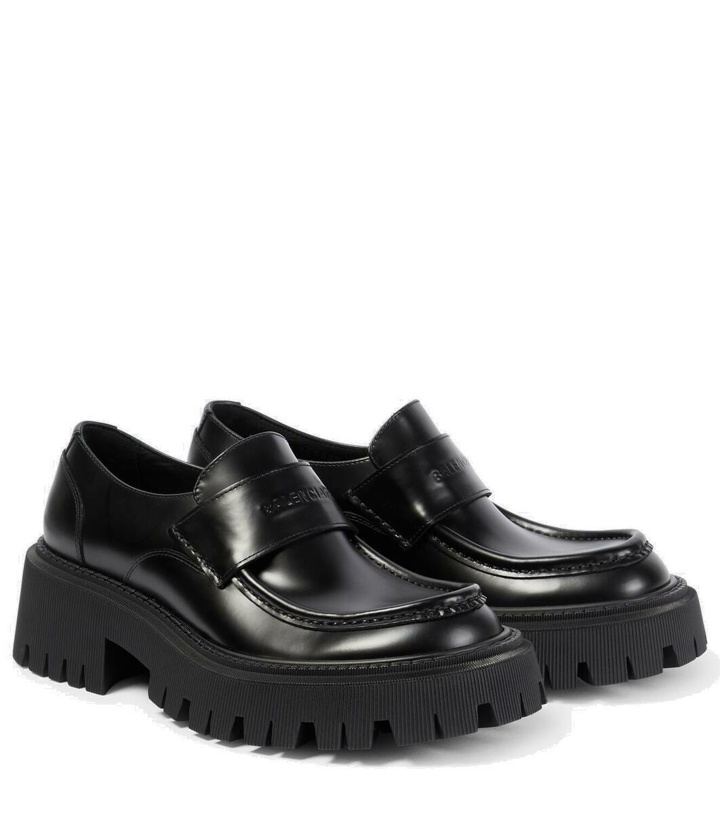 Photo: Balenciaga Tractor leather loafers