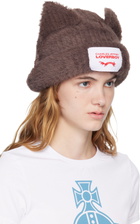 Charles Jeffrey LOVERBOY Brown Fluffy Chunky Ears Beanie