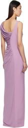 Versace Purple Medusa '95 Draped Maxi Dress