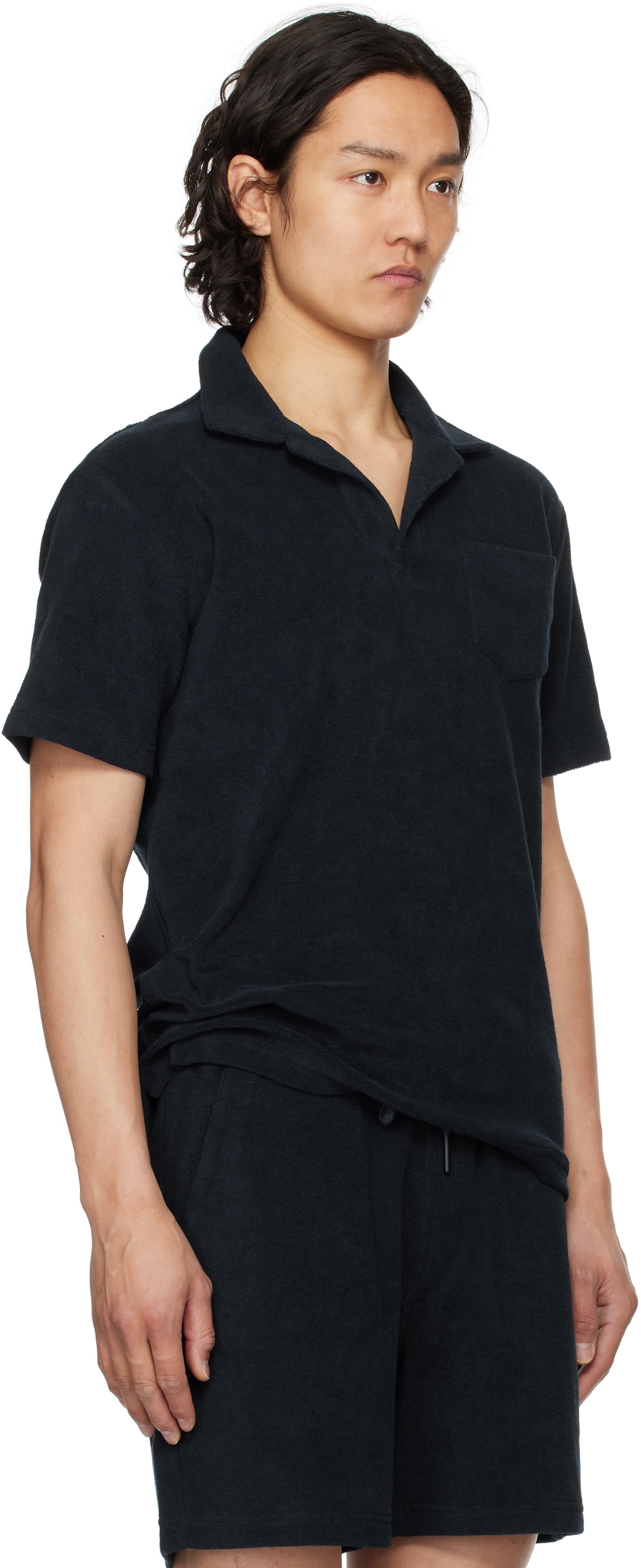 OAS Navy Terry Polo