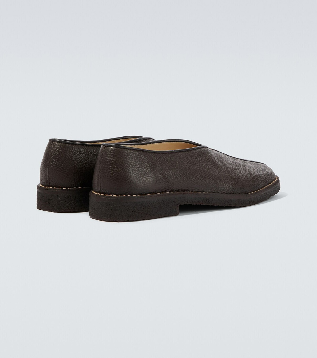 Lemaire Piped leather slip-on shoes