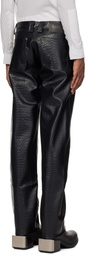 GmbH Black Talj Faux-Leather Trousers