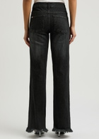Alice + Olivia Roxie Embellished Straight-leg Jeans Black