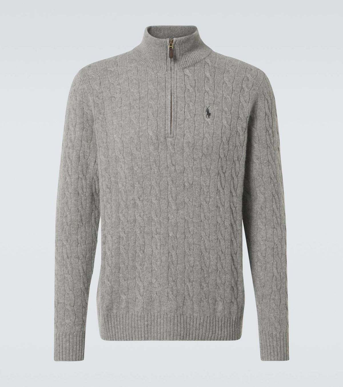 Polo Ralph Lauren Cable-knit wool and cashmere half-zip