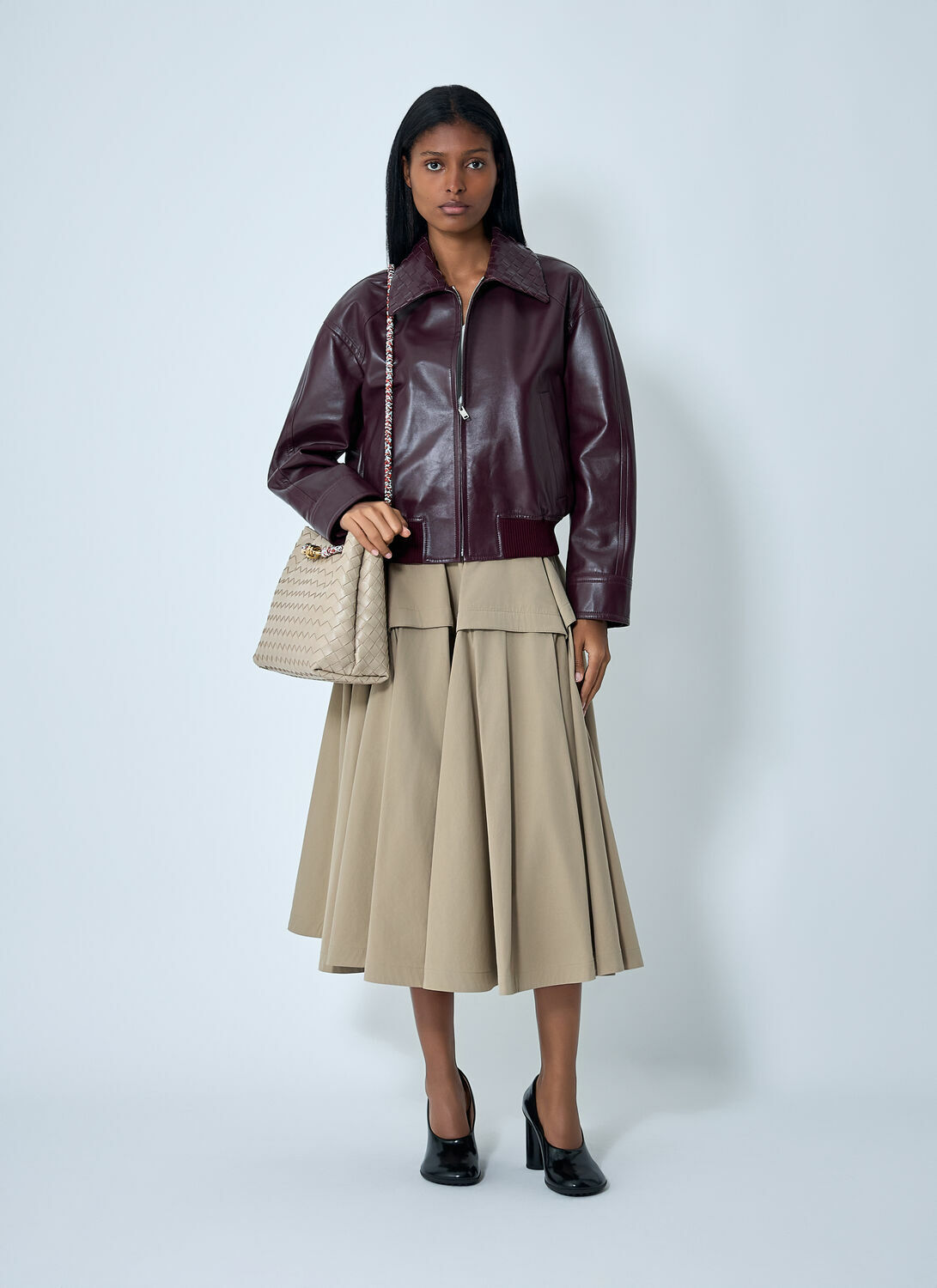 Bottega Veneta Leather Blouson Jacket