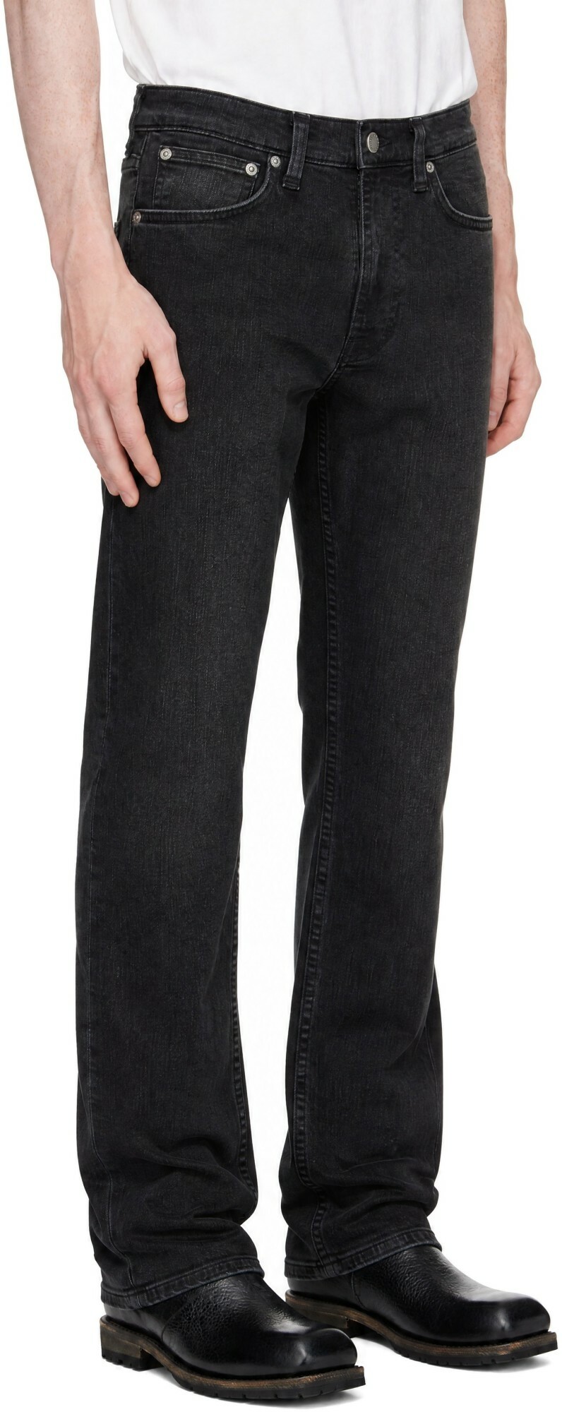 Nudie Jeans Black Lean Dean Jeans