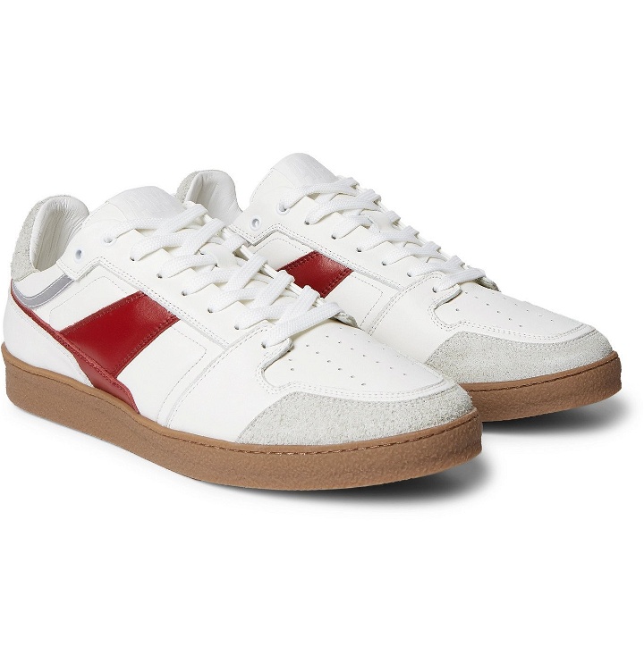 Photo: AMI - Leather and Suede Sneakers - White