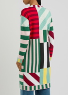Alice + Olivia Bradford Striped-intarsia Wool Cardigan Multicoloured 1