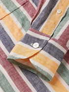 Drake's - Slim-Fit Striped Linen Shirt - Multi