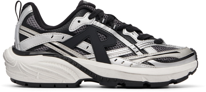 Photo: Represent Silver & Black Storm Runner Sneakers