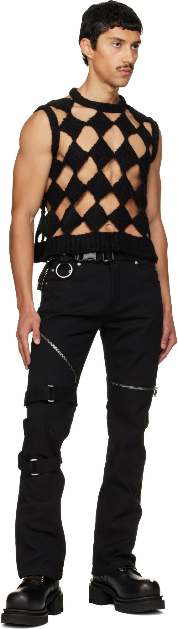 Rick Owens Black Tower Sarutanya Tank Top