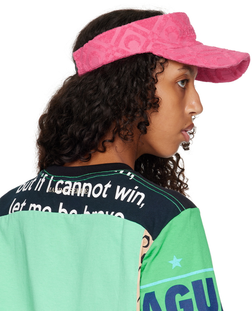 Marine Serre Pink Embroidered Visor Marine Serre