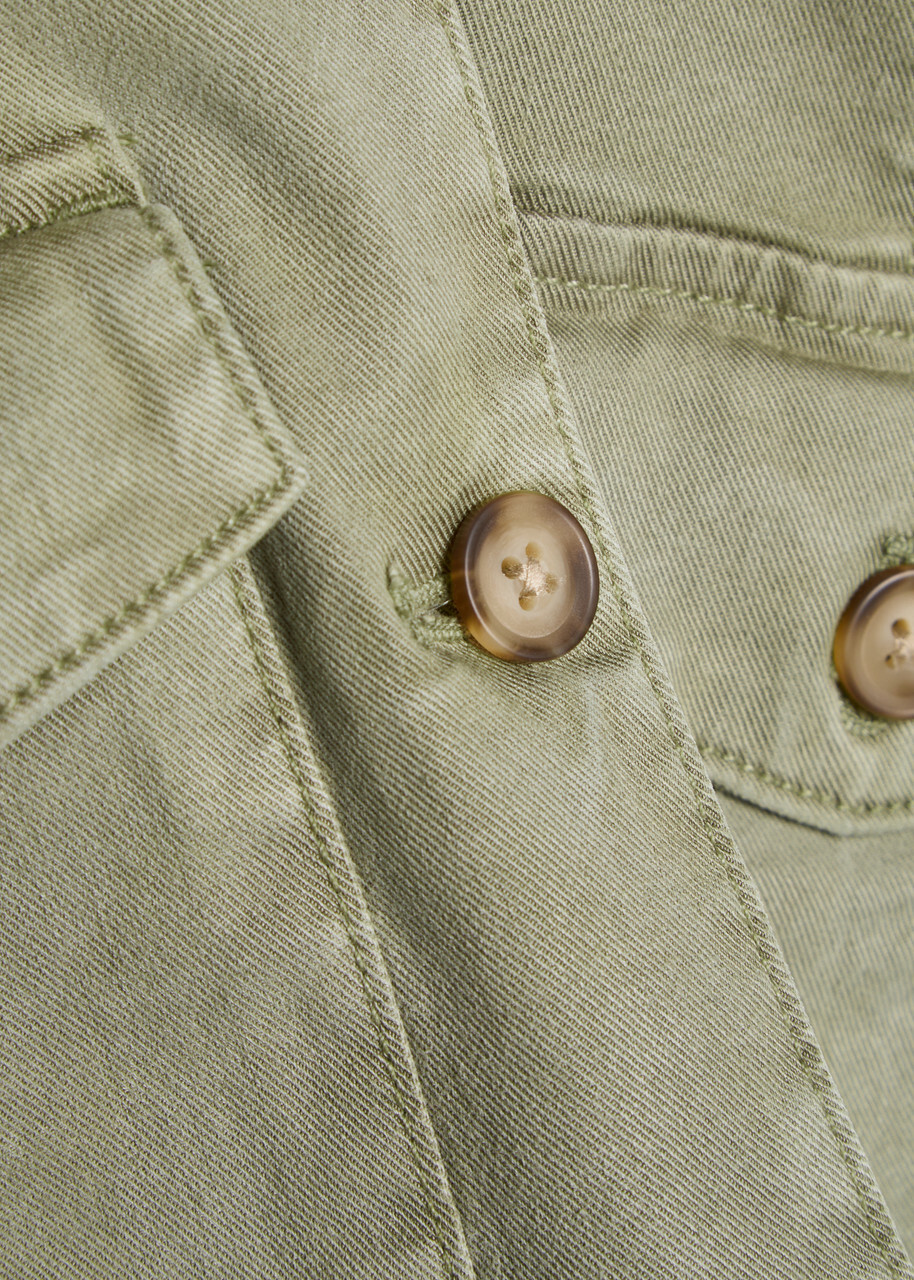 Paige Stacey Stretch-denim Jacket Green