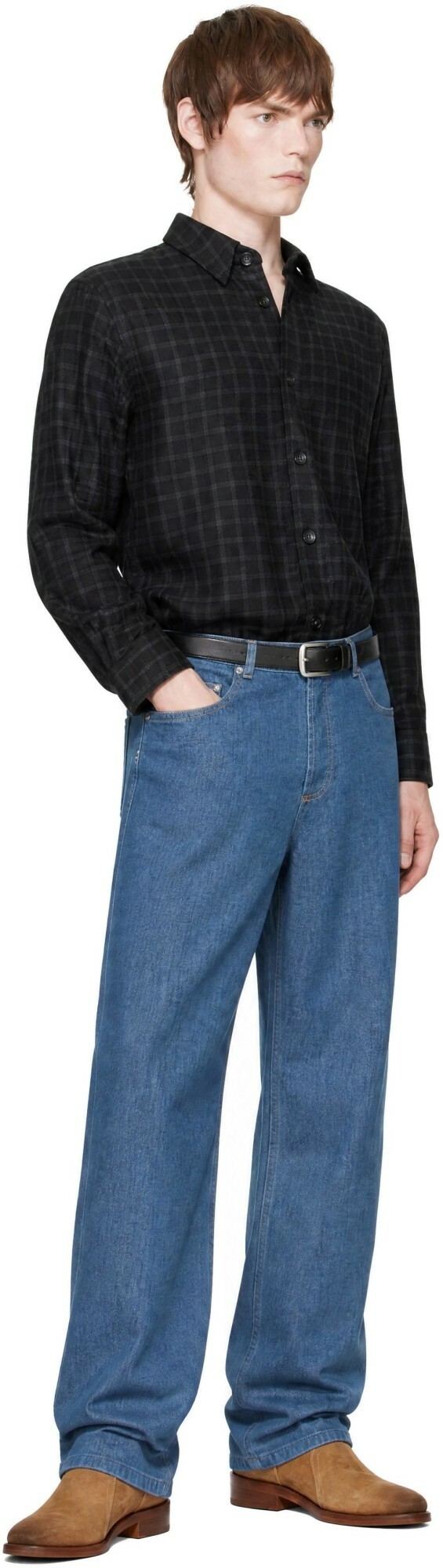 A.P.C. Black Checked Overshirt