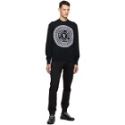 Versace Jeans Couture Black New Buttons Sweater