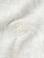 Etro - Logo-Embroidered Paisley-Print Cotton-Piqué Polo Shirt - White