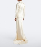 Róhe Bridal draped satin gown