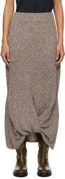 Lauren Manoogian Gray Knot Midi Skirt