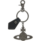 Vivienne Westwood Gunmetal Hammered Orb Keychain