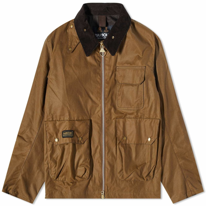 Photo: Barbour Men's International Harlow Wax Jacket in Sand