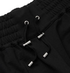 Balmain - Logo-Flocked Loopback Cotton-Jersey Shorts - Black
