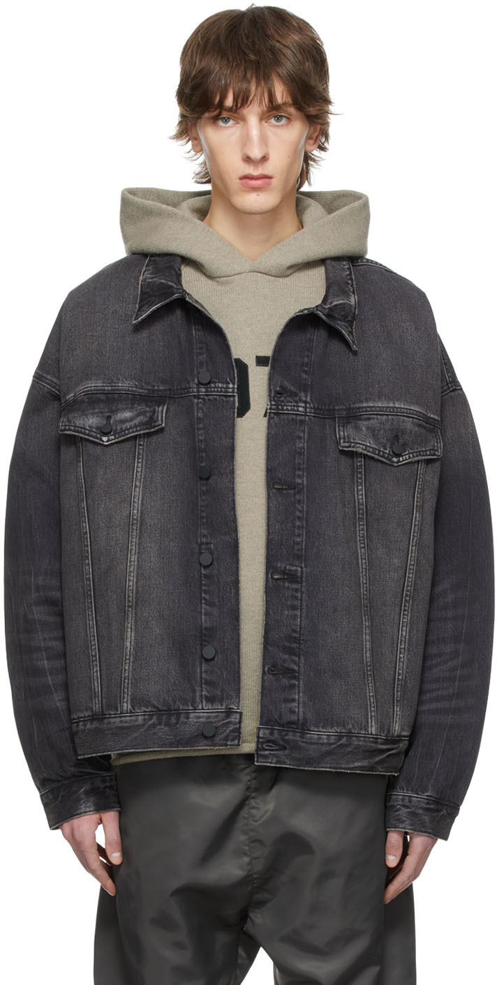 Fear of God ESSENTIALS Black Faded Denim Jacket