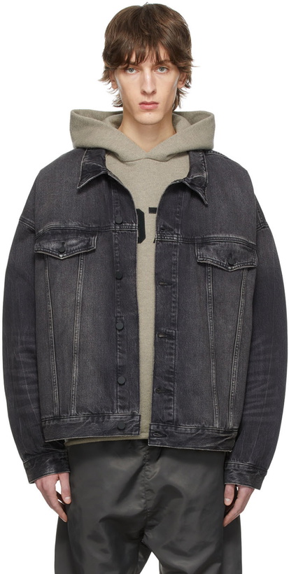 Photo: Fear of God ESSENTIALS Black Faded Denim Jacket