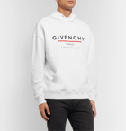 Givenchy - Logo-Print Loopback Cotton-Jersey Hoodie - White