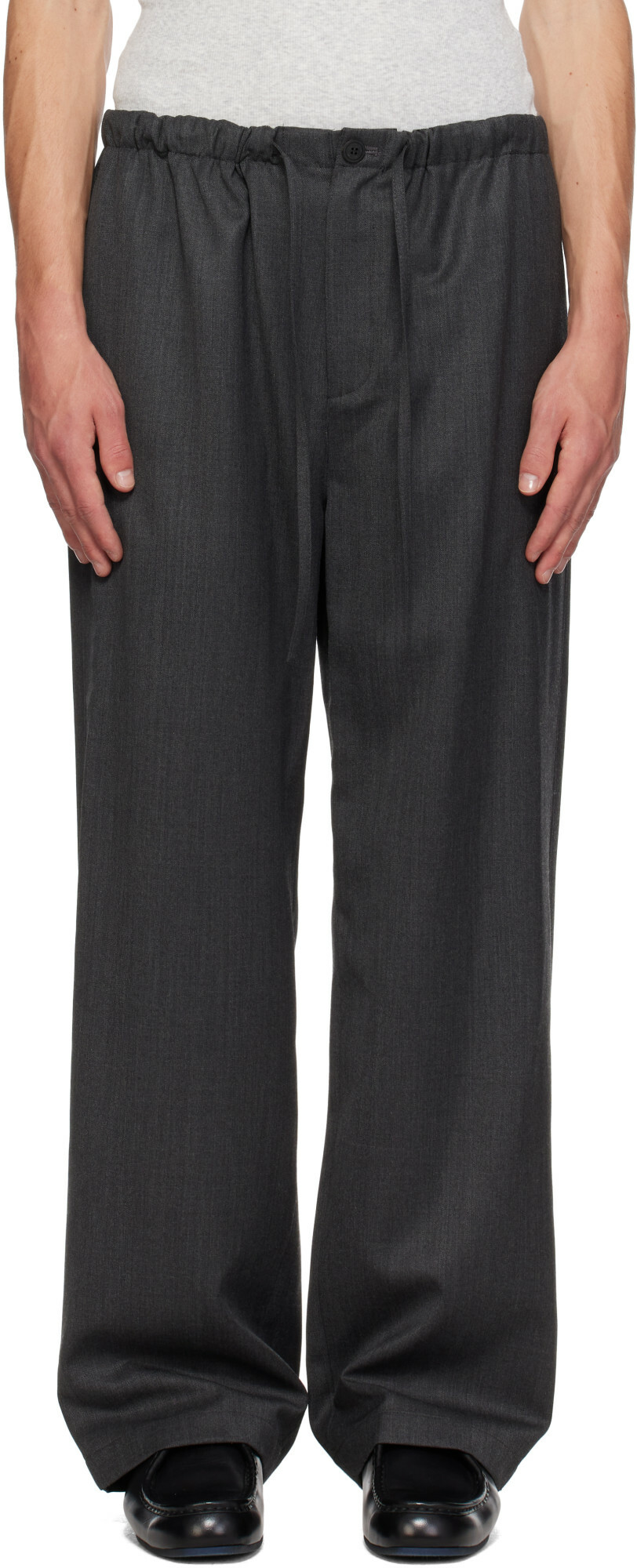 LE17SEPTEMBRE Gray Elasticized Easy Trousers