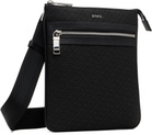 BOSS Black Bonded Leather Pouch