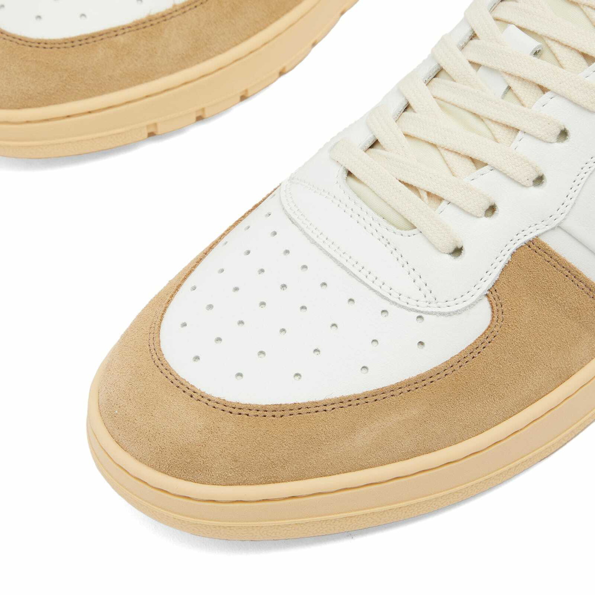 Collegium Men's Pillar Destroyer Low Sneaker in White/Taupe/Black