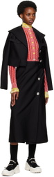 MINJUKIM Black Wrap Maxi Skirt